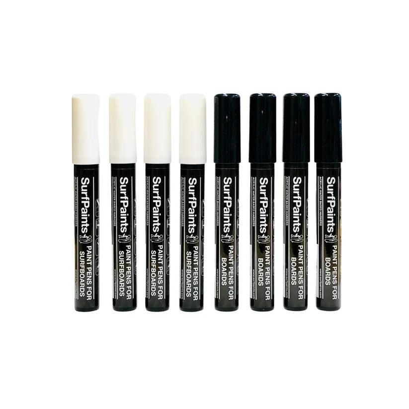 Surf Paints Black & White Acrylic Paint 4mm Bullet Nibs