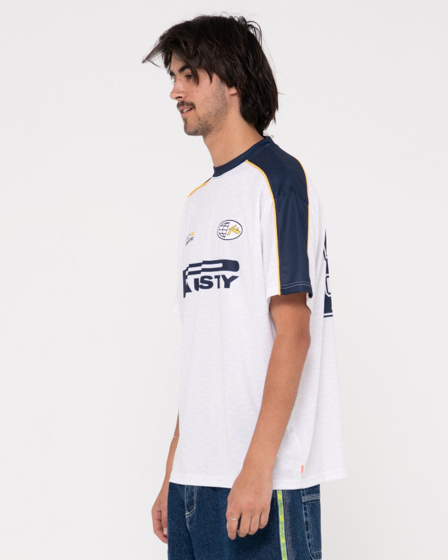 Rusty Drogba SS Soccor Jersey - White - Star Surf + Skate
