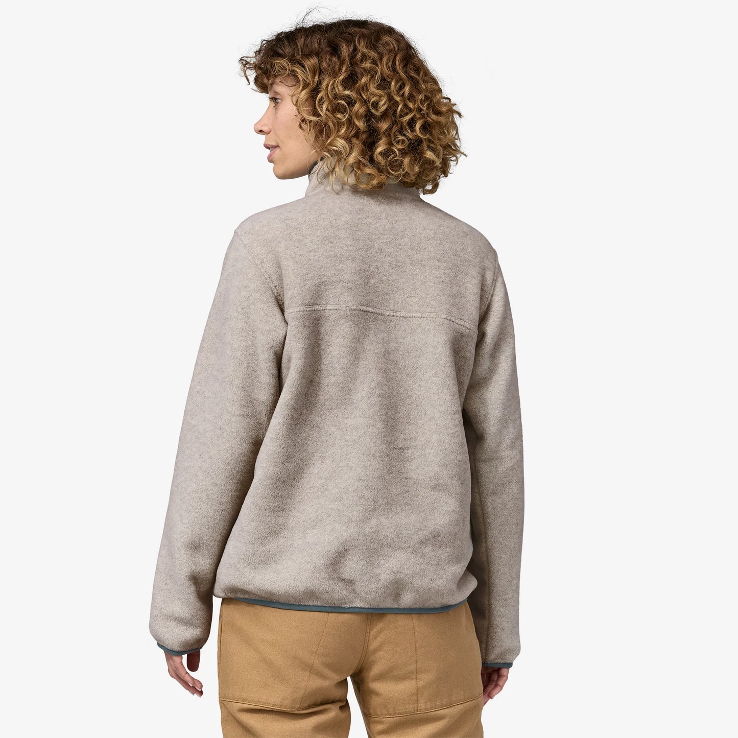 Patagonia Light Weight Synch Snap-T Pullover - Oatmeal Heather w/Nouveau Green - Star Surf + Skate