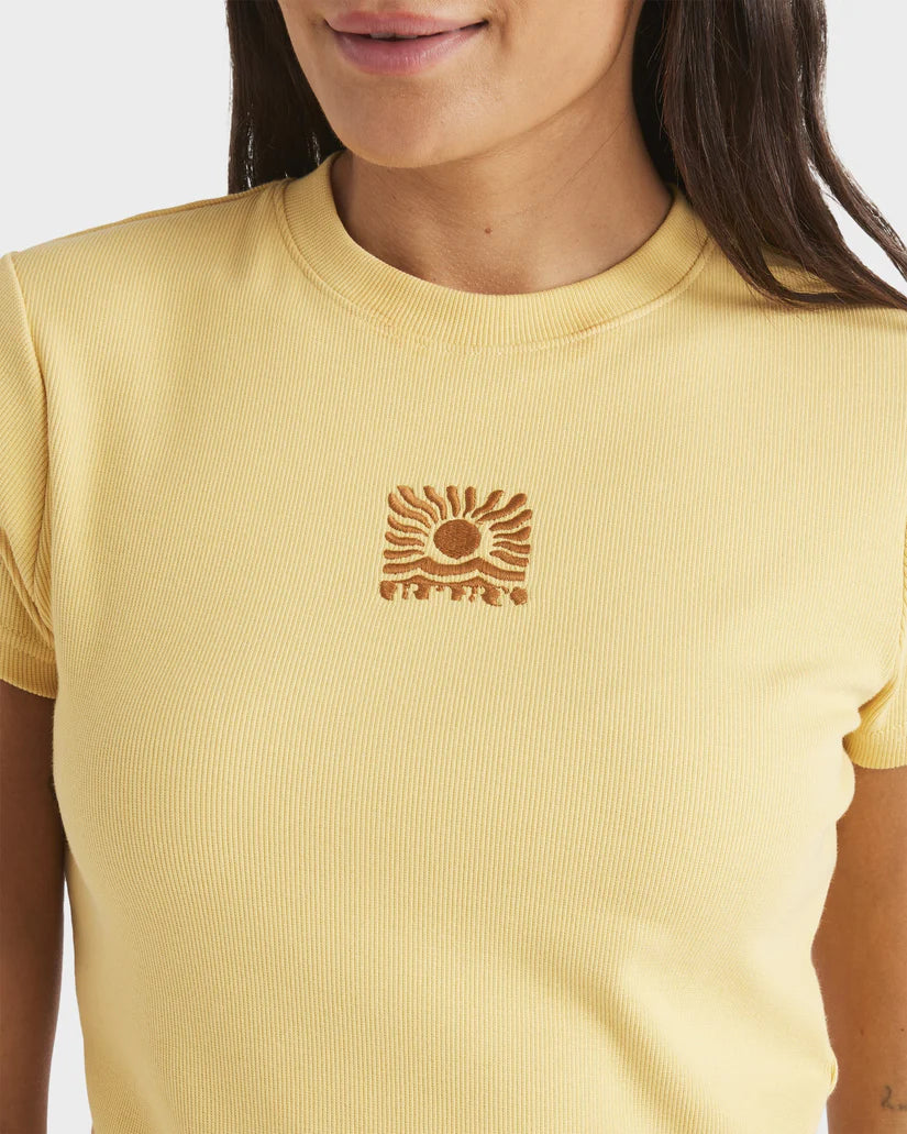 Roxy Oasis Baby Rib Tee - Butter - Star Surf + Skate
