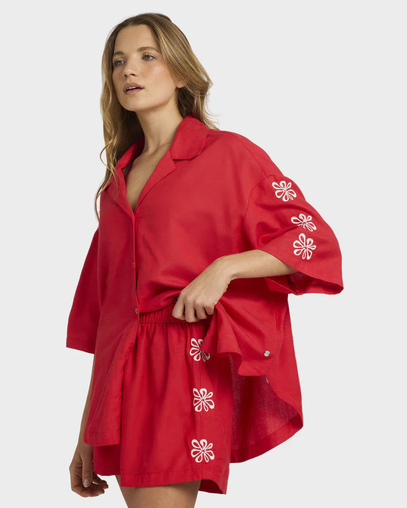 Roxy Chaser ShIrt - Rio Red