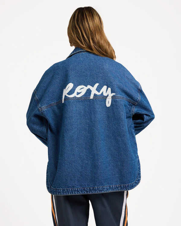 Roxy Backslider Denim Jacket - Blue - Star Surf + Skate