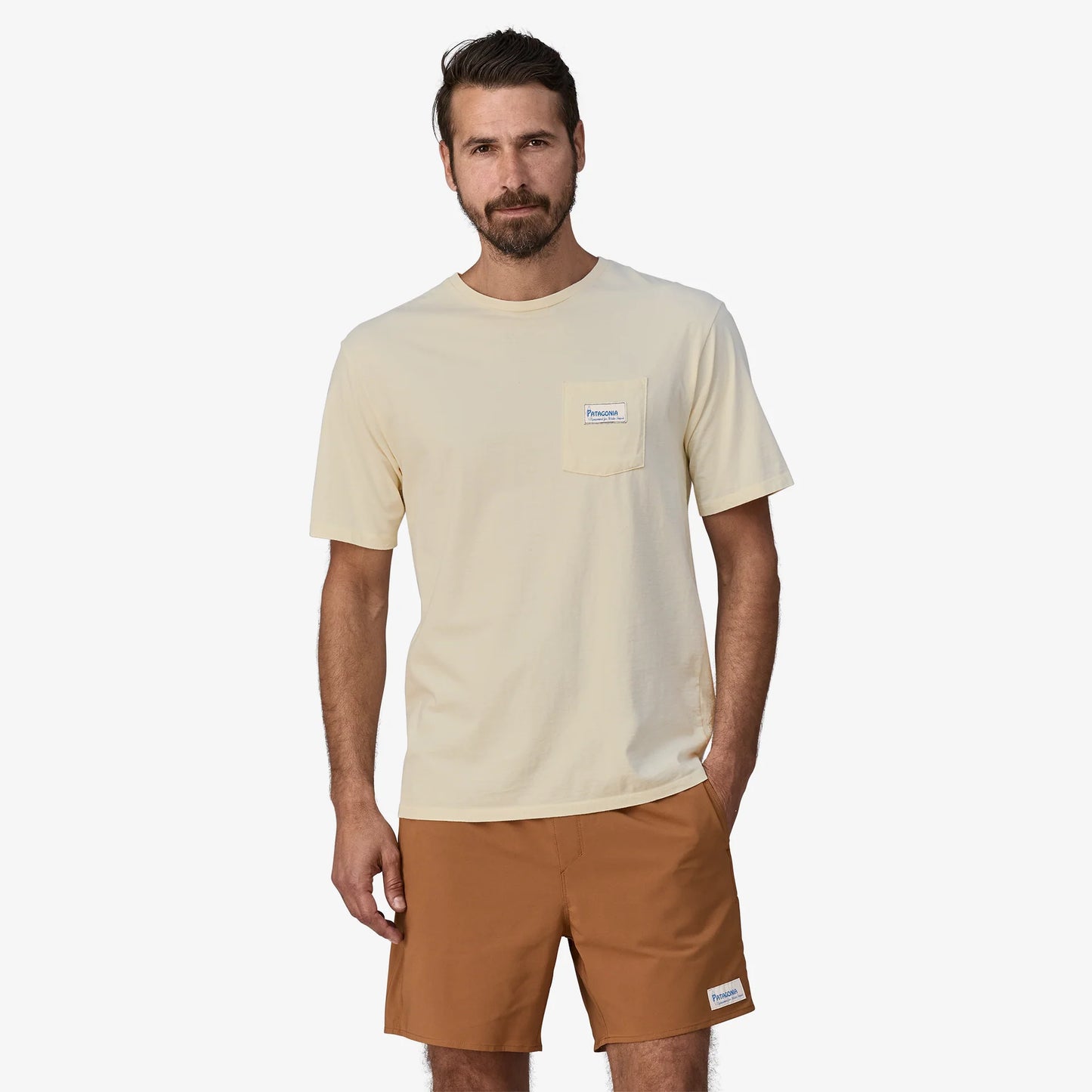 Patagonia Mens Water People Organic Pocket SS Tee - Water People Banner:Undyed Natural - Star Surf + Skate
