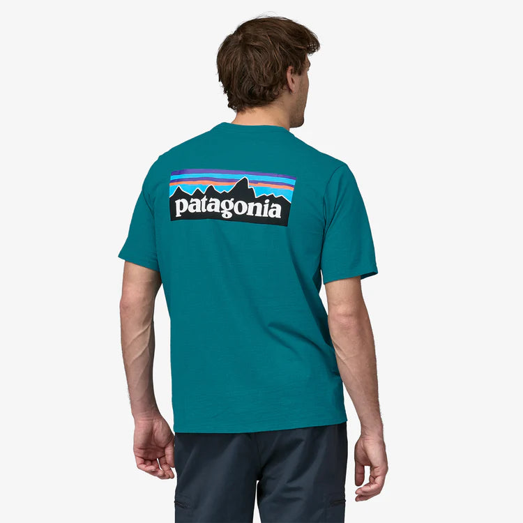 Patagonia Mens P-6 Logo Responsibili-Tee - Belay Blue - Star Surf + Skate