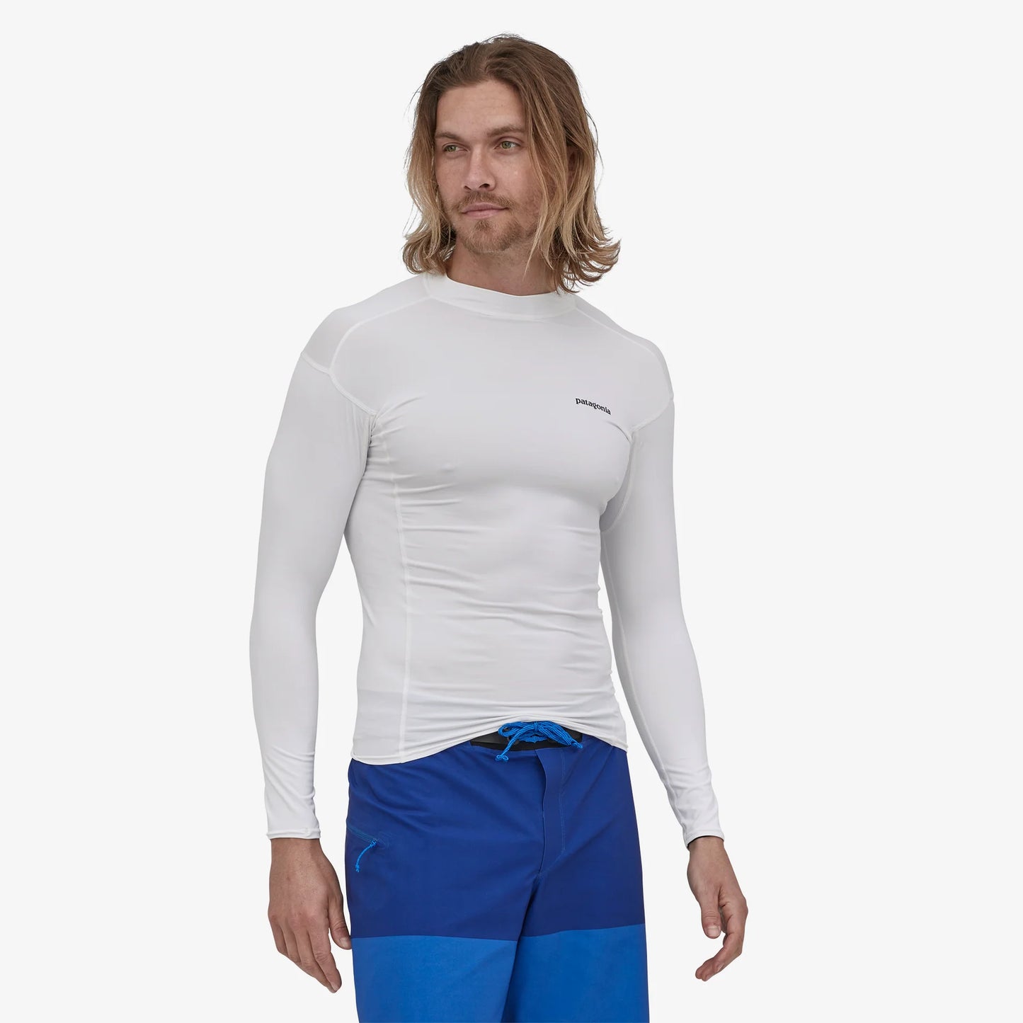 Patagonia Mens L/S R0 Top - White - Star Surf + Skate