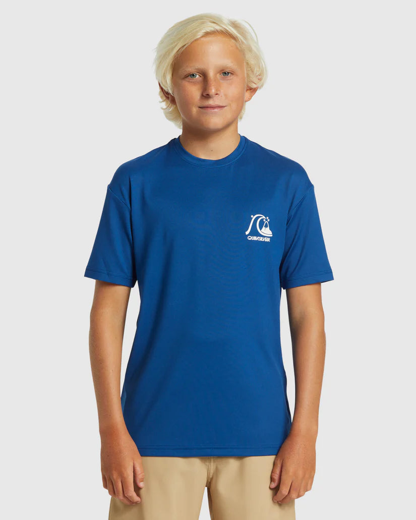 Quiksilver DNA Bubble Logo Surf SS Tee Youth - Monaco Blue - Star Surf + Skate