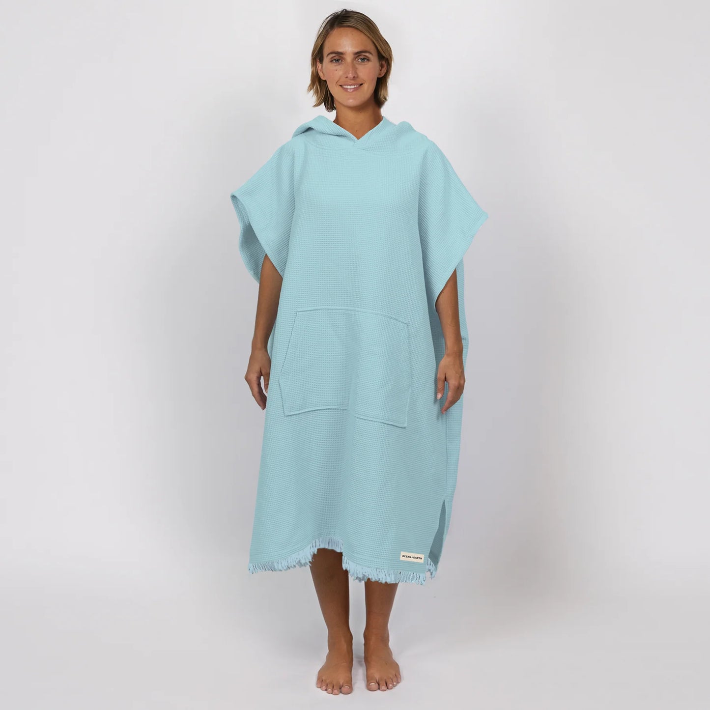 Ocean & Earth Ladies Waffle Hooded Poncho - Star Surf + Skate