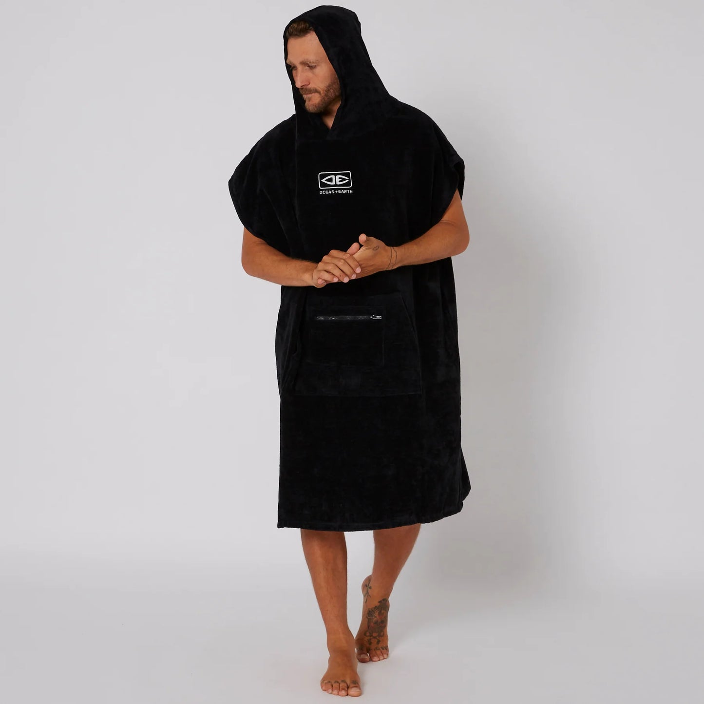 Star Surf Mens Corp Hooded Poncho - Black