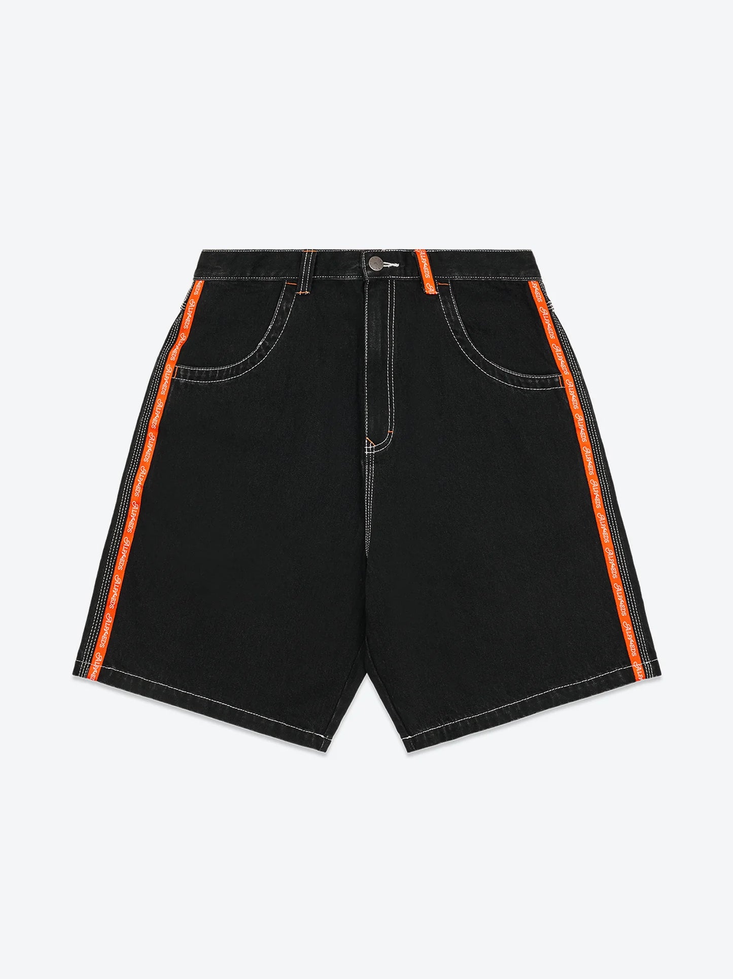 Rusty Flip Daddy Draggin Jort-Black Out - Blackout/Orange - Star Surf + Skate