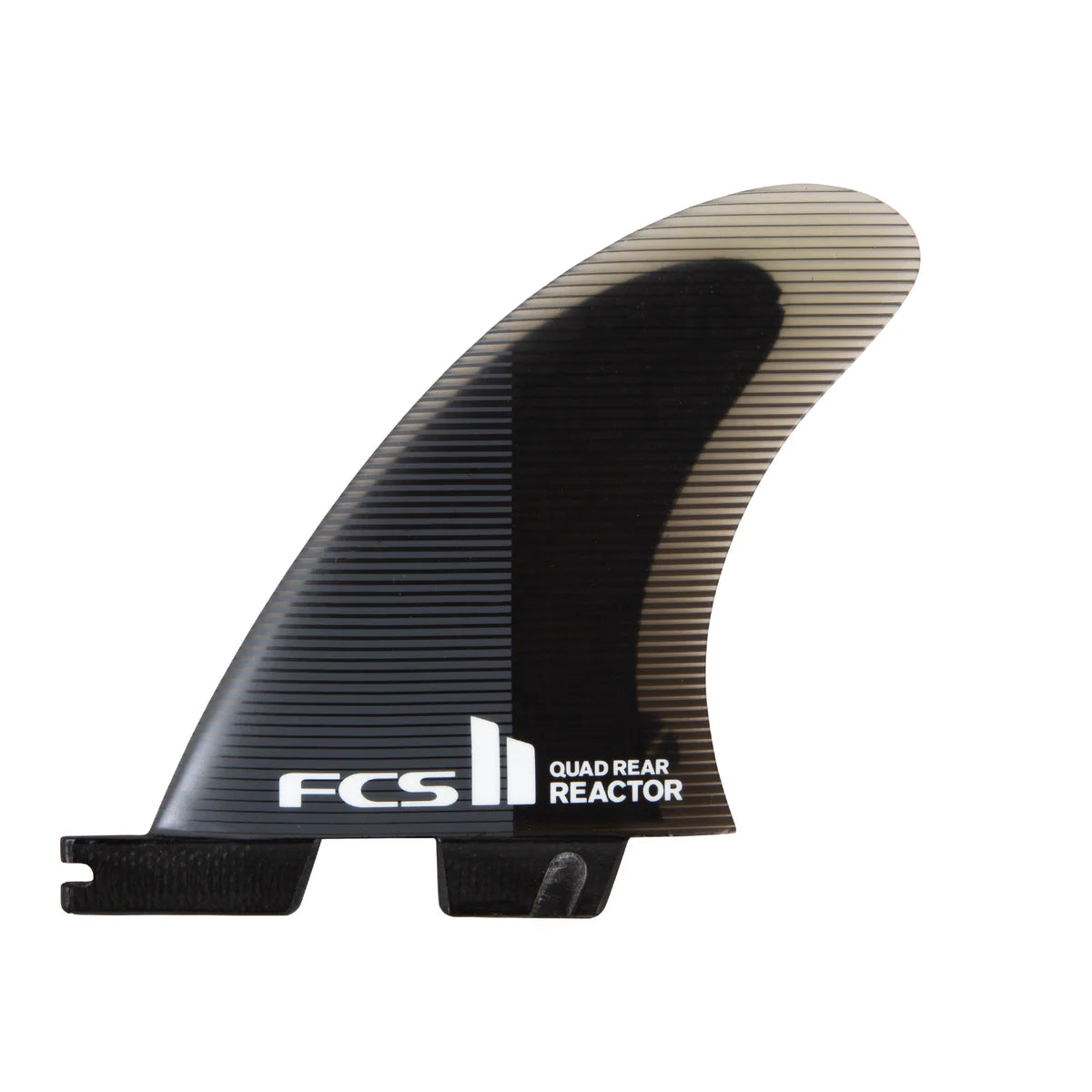 FCS II Reactor PC Quad Rear Retail Fins - Charcoal/Black - Star Surf + Skate