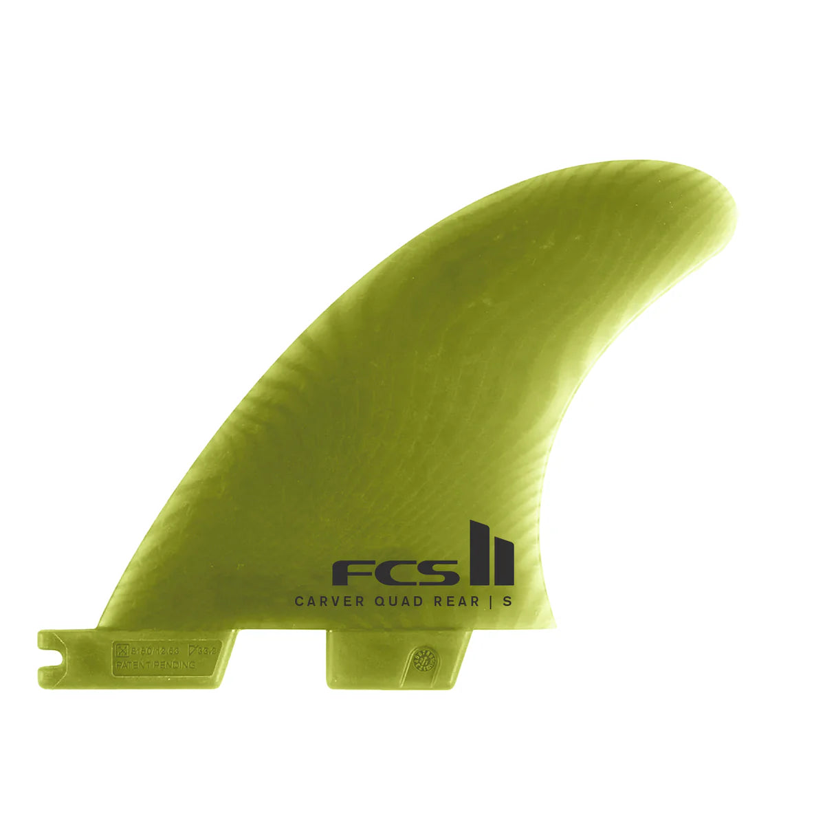 FCS ll Carver Neo Glass Quad Rear Retail Fins - Eucalyptus - Star Surf + Skate