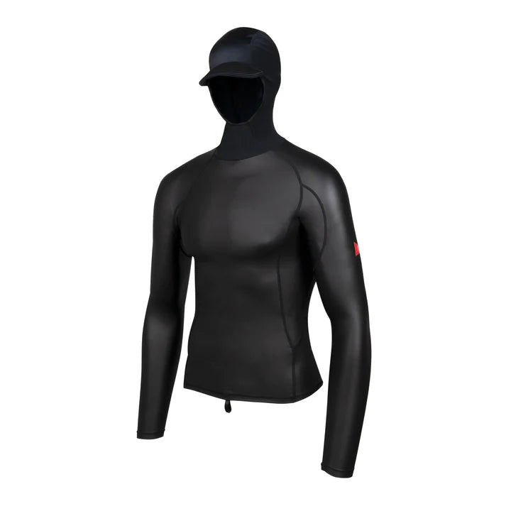 Florence Marine X Windshield LS Hooded Rashguard - Black - Star Surf + Skate