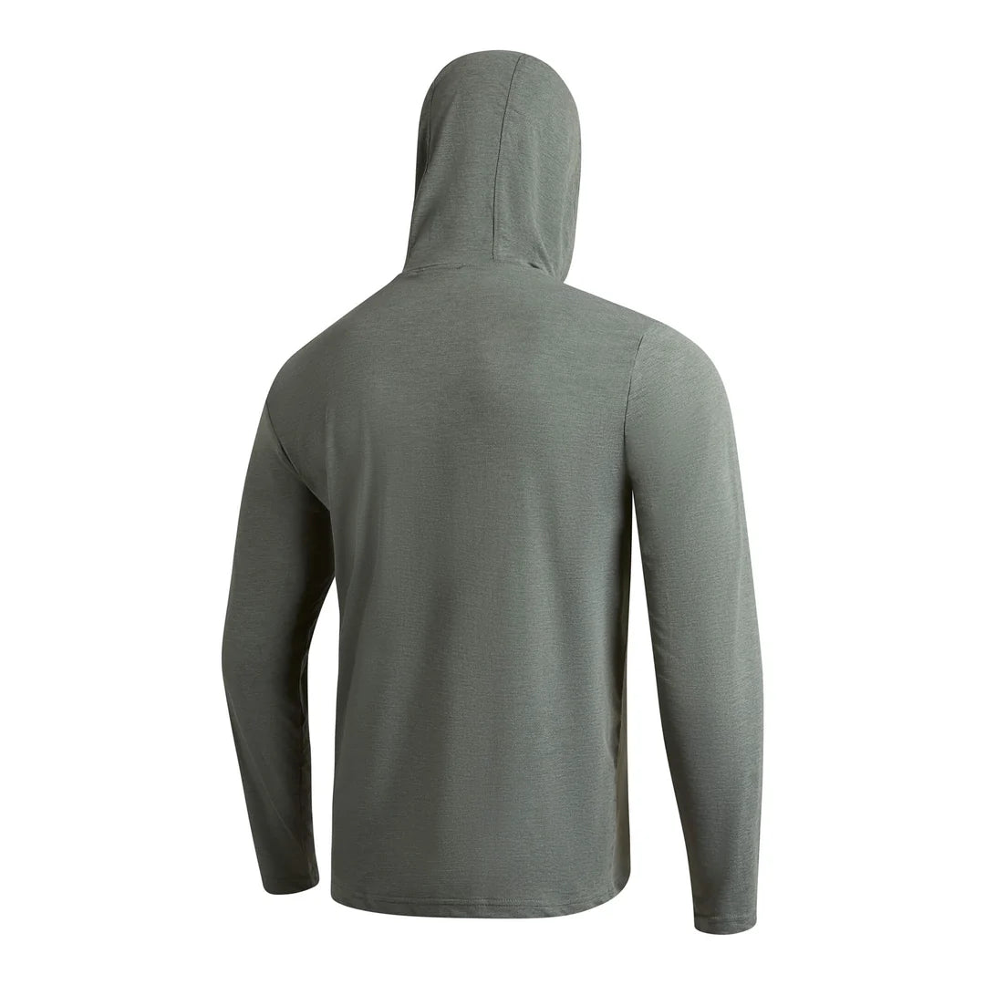 Florence Marine X Airtex LS Hooded Shirt - Heather Dark Sage