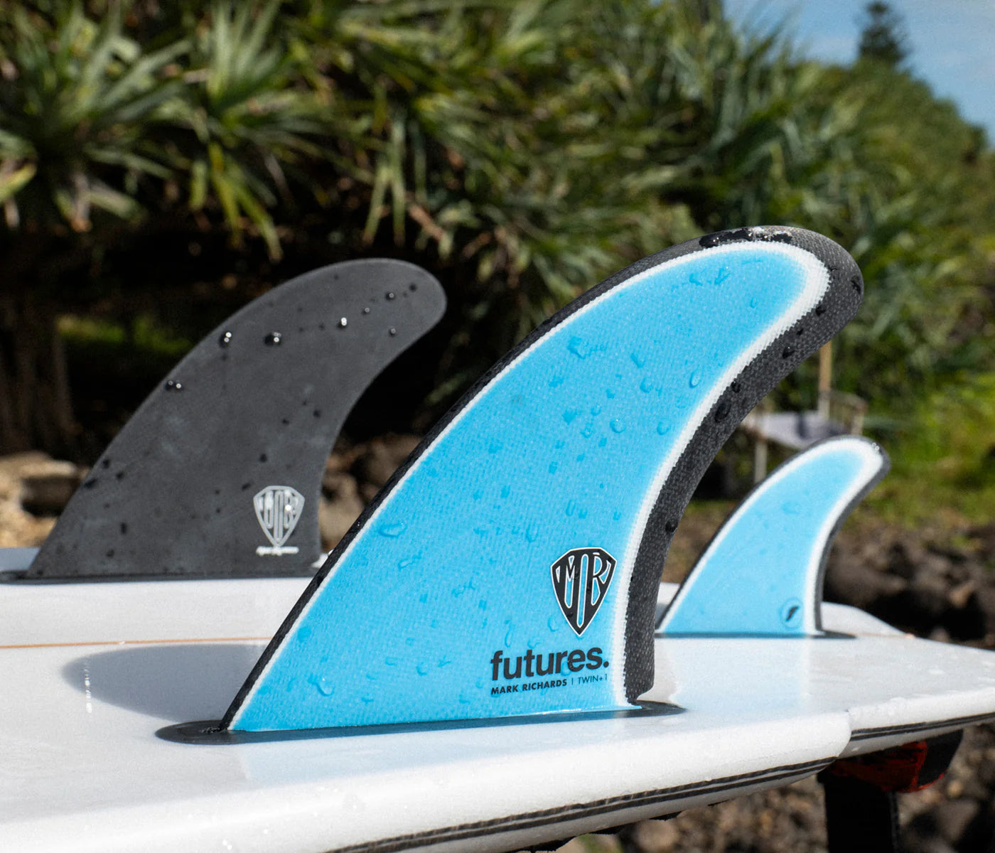 Futures Mark Richards Fibreglass Twin + 1 - Blue/White/Black - Star Surf + Skate