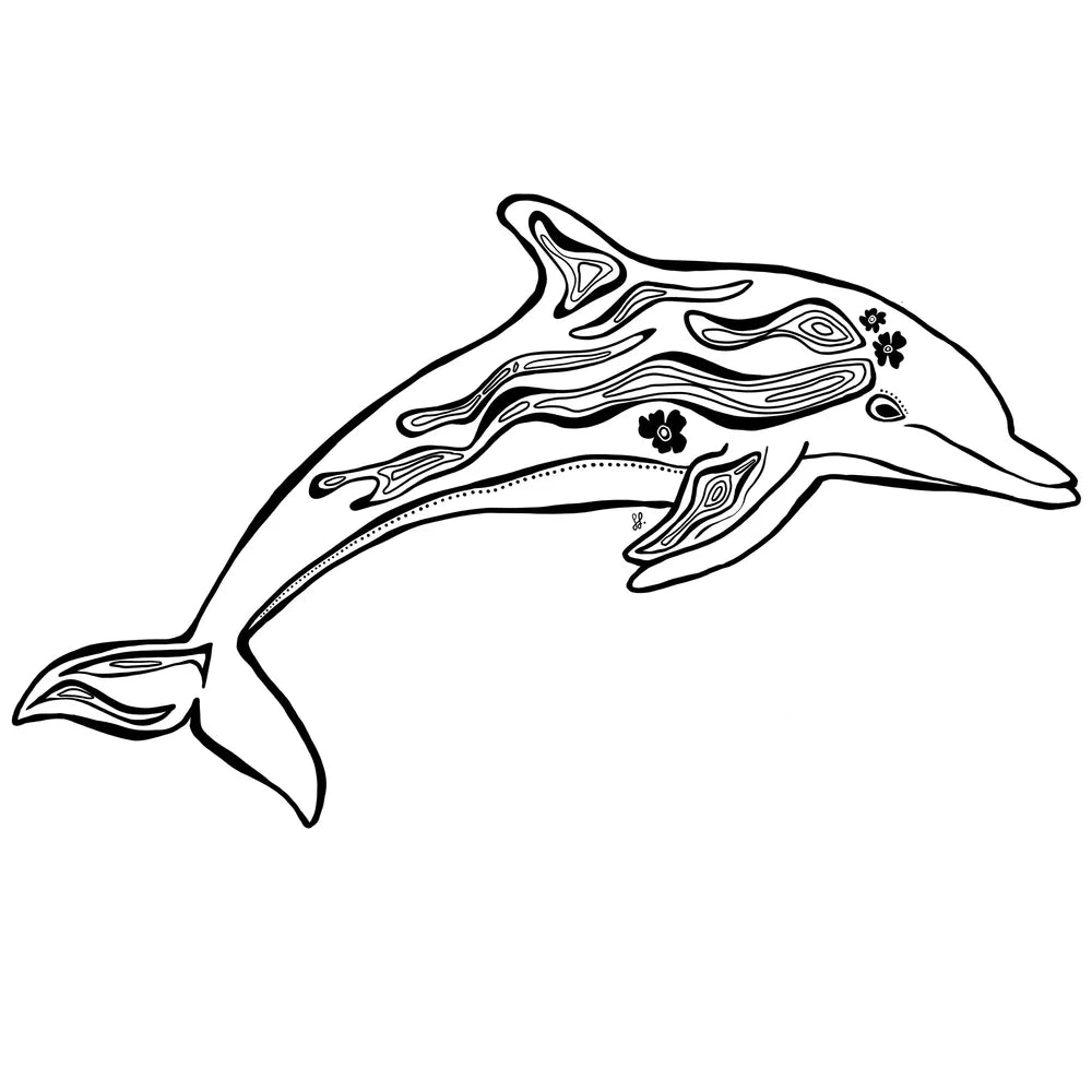Sophie Fletcher Design Dolphin Stickers - Black