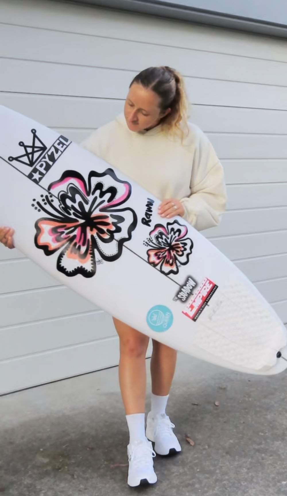 Sophie Fletcher Design Hibiscus Stickers - Pink - Star Surf + Skate