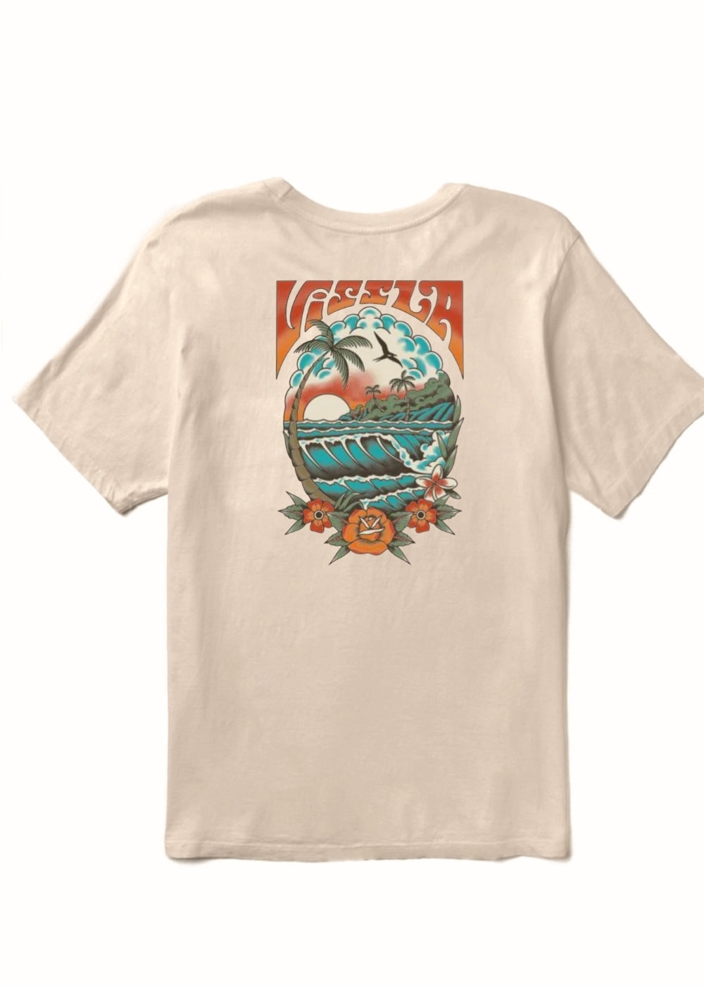 Vissla Inked Organic Blend SS Tee - Bone - Star Surf + Skate