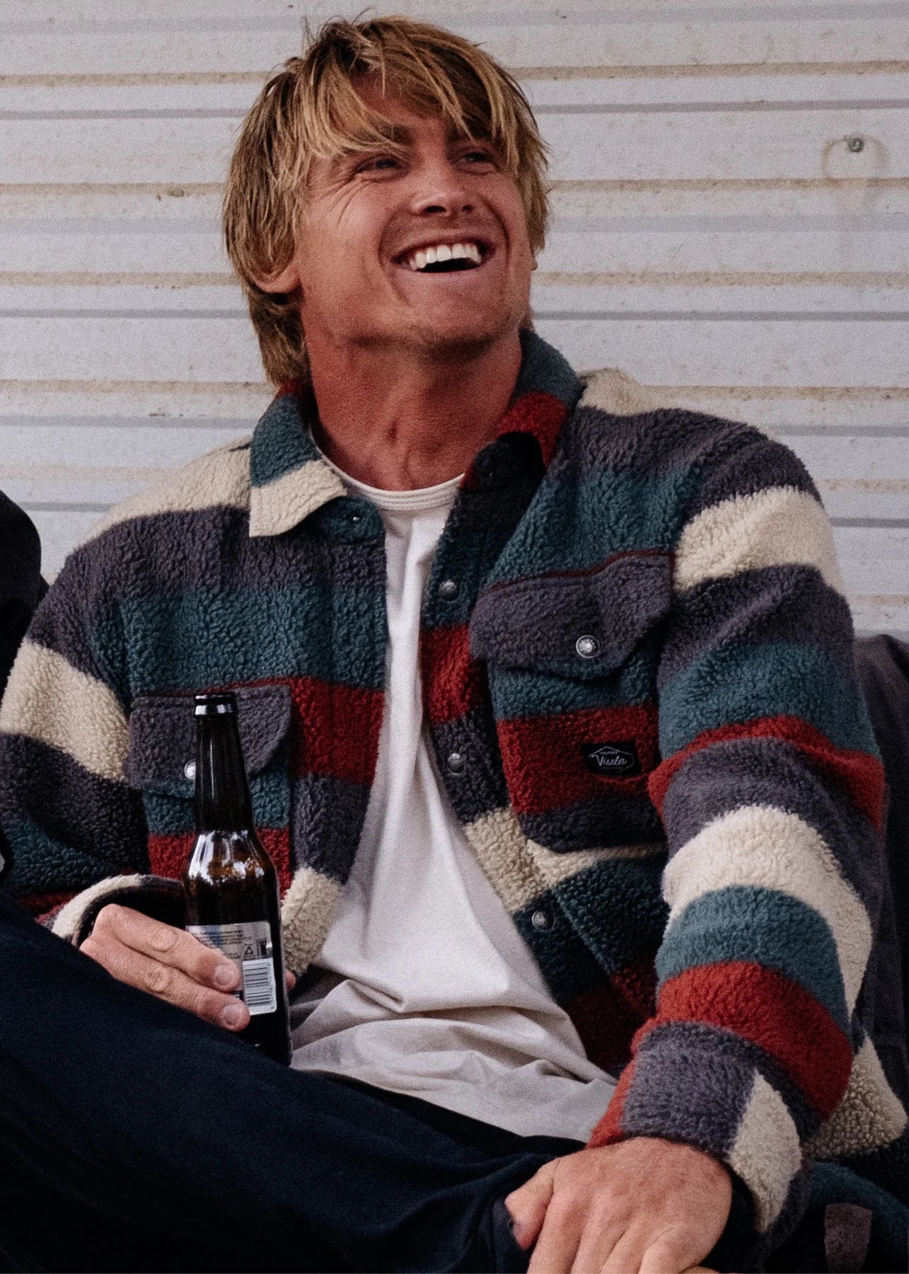 Vissla Peaks Sherpa Eco Woven Shirt - Fired Brick - Star Surf + Skate