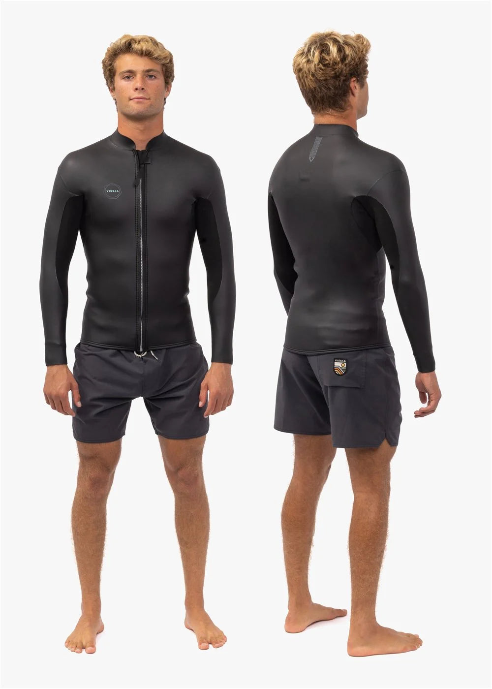 Vissla Noth Seas Smooth F/Z Jacket - Black Smoothie - Star Surf + Skate