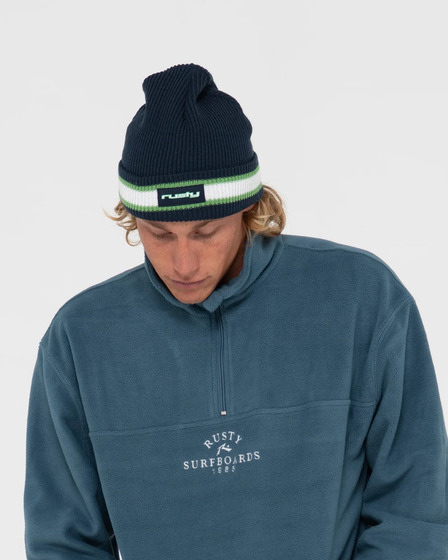 Rusty Misfit Beanie - Navy - Star Surf + Skate