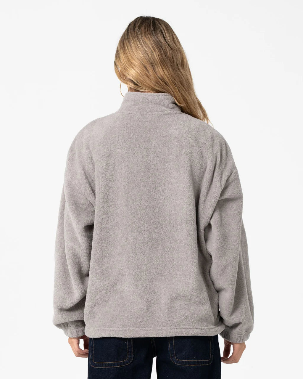 Rusty Two Tides Zip Through Sherpa Fleece - Pink a Boo/Grey