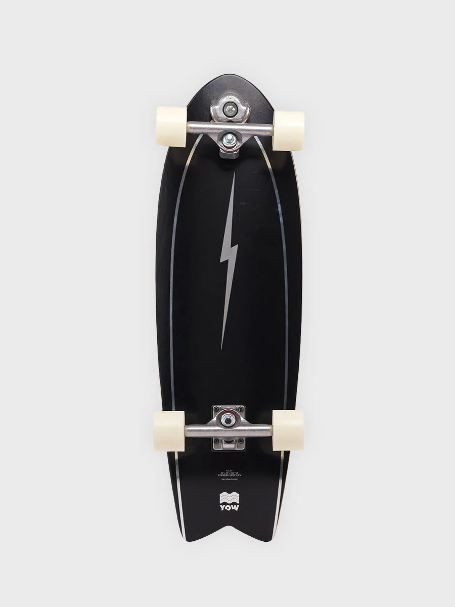 Yow Pipe 32" Power Surfing Series Yow Surfskate - Black