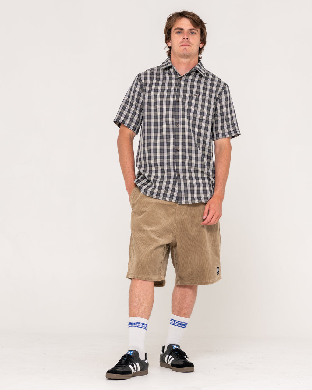 Rusty Datsun Check SS Shirt - Black - Star Surf + Skate