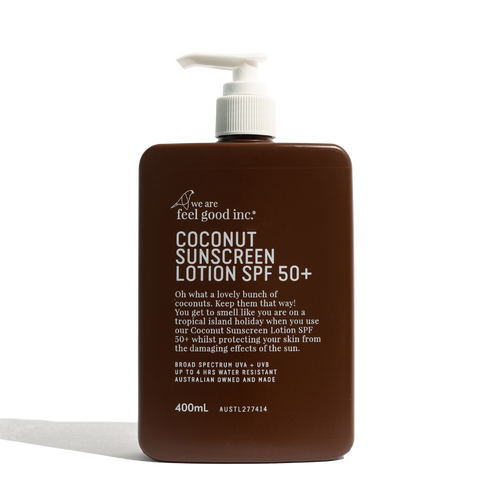 We Are Feel Good Inc Coconut Sunscreen SPF50+ 400ml - Star Surf + Skate