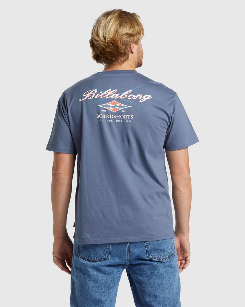 Billabong Crossboards SS Tee - Slate Blue - Star Surf + Skate