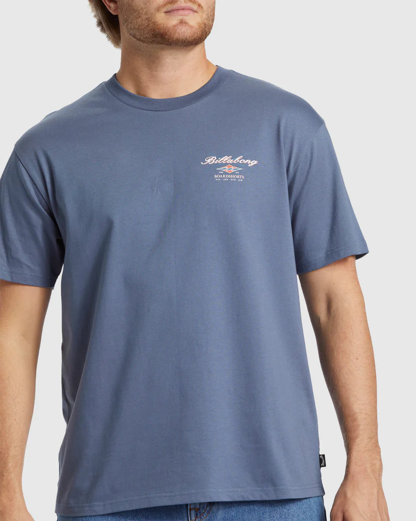 Billabong Crossboards SS Tee - Slate Blue - Star Surf + Skate