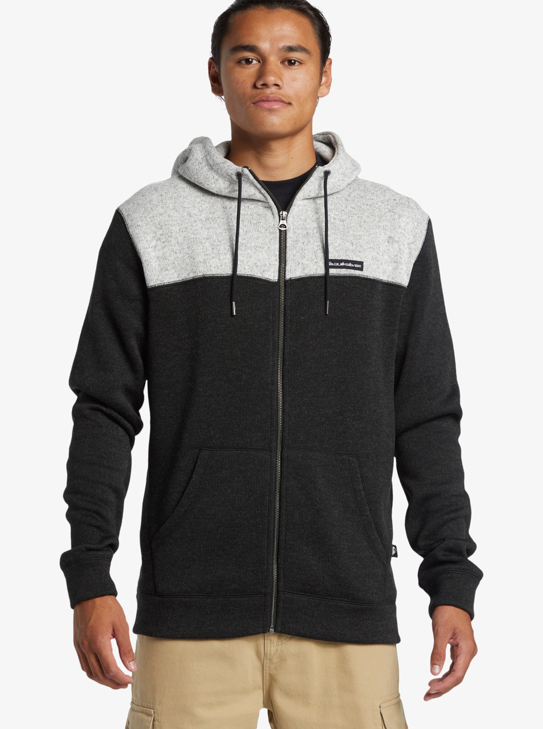 Quiksilver Keller Block Zip - Black Heather - Star Surf + Skate