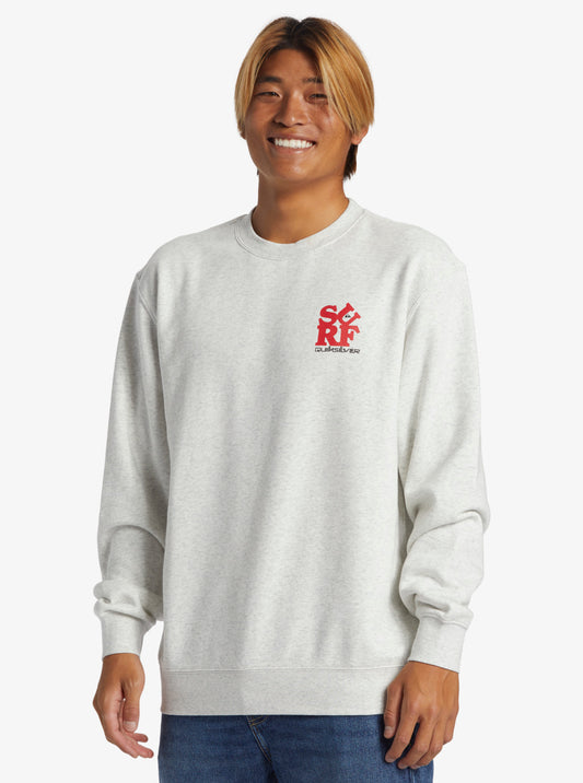 Quiksilver Graphic Mix Crew - White Marble Heather - Star Surf + Skate