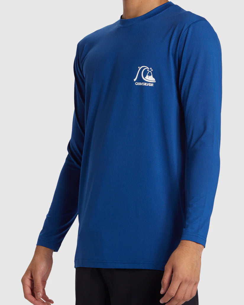 Quiksilver DNA Bubble Logo Surf Tee LS - Monaco Blue - Star Surf + Skate
