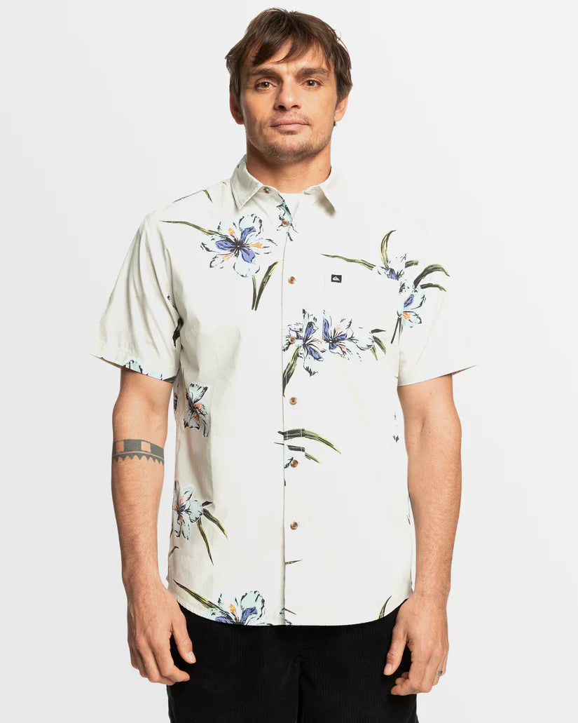 Quiksilver Apero Organic Classic SS Shirt - Silver Birch Apero Organic SS - Star Surf + Skate