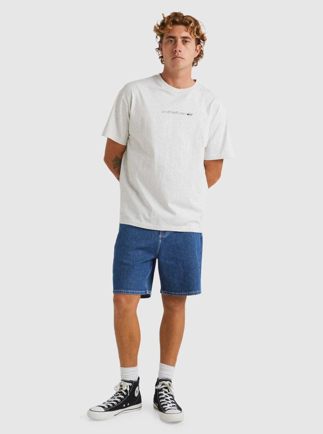Quiksilver New Instinct SS Tee - Snow Heather - Star Surf + Skate