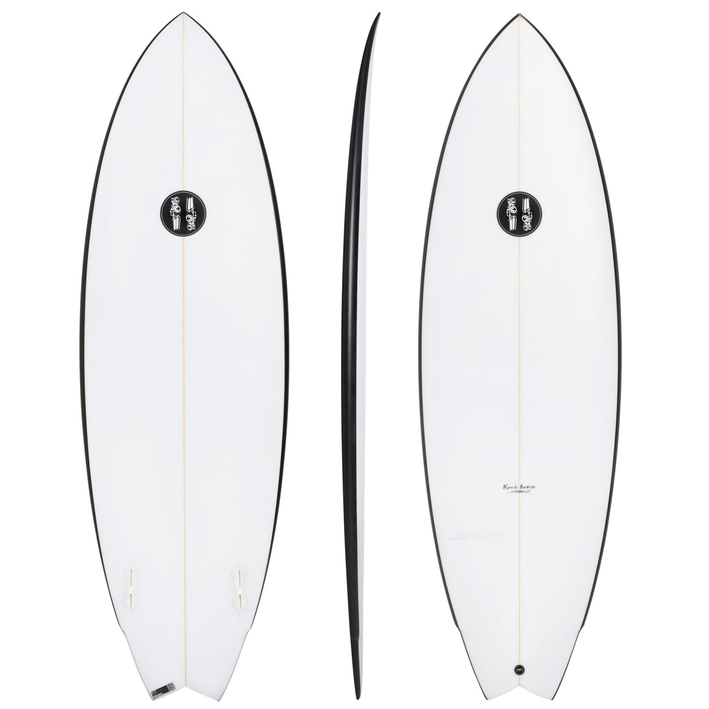 JS PU Black Baron Twin Fin