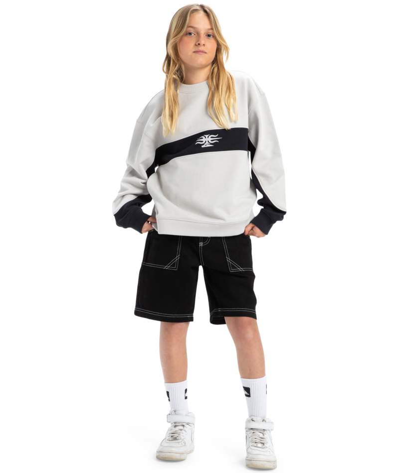 Quiksilver Mercury Devil Crew Youth - Lunar Rock - Star Surf + Skate