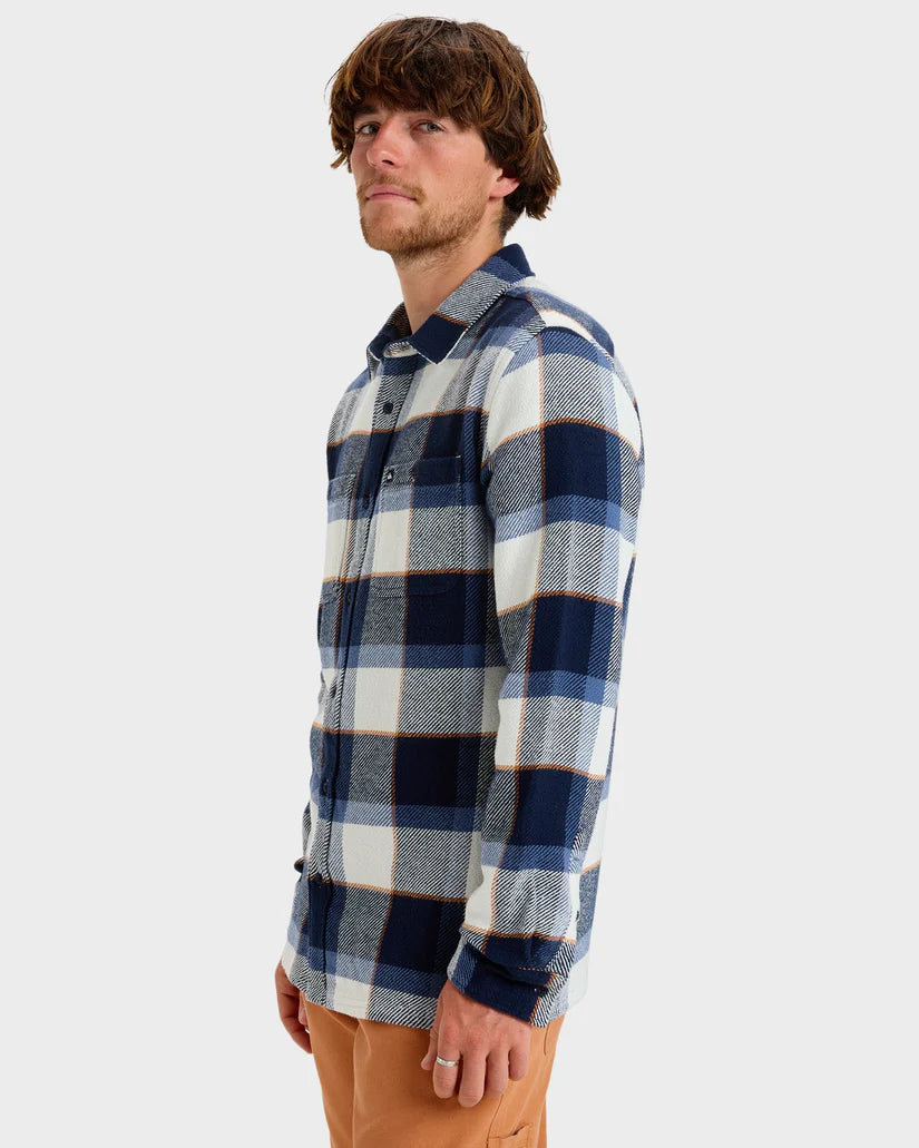 Quiksilver Seeker LS Shirt - Snow White Plaid - Star Surf + Skate