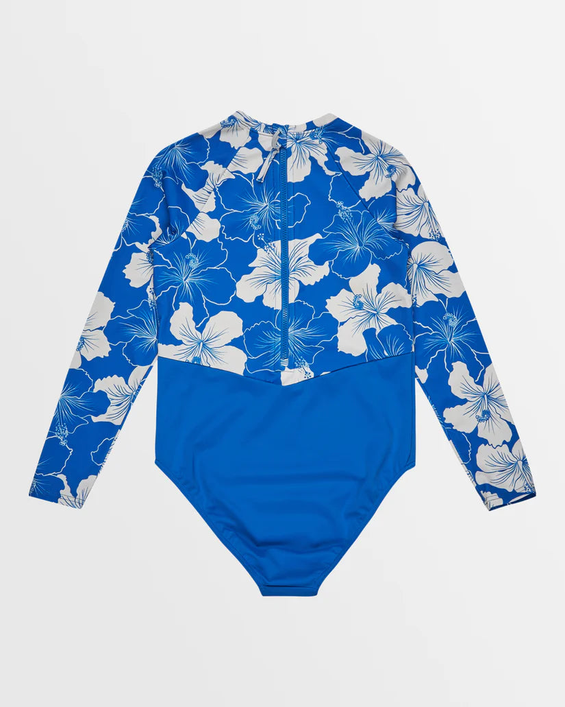 Roxy Hippy Hibiscus Onesie - Nebulas Blue Hippy Hibiscus - Star Surf + Skate