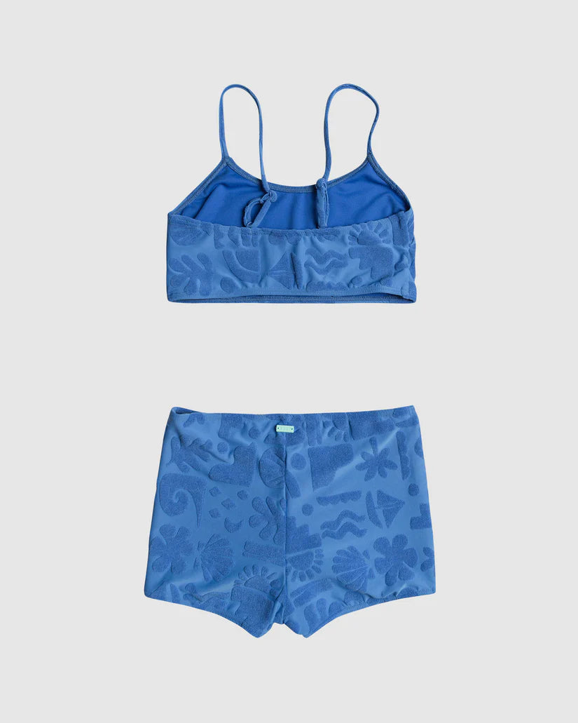 Roxy Beach Check Crop Top Set - Nebulas Blue Beach Check - Star Surf + Skate
