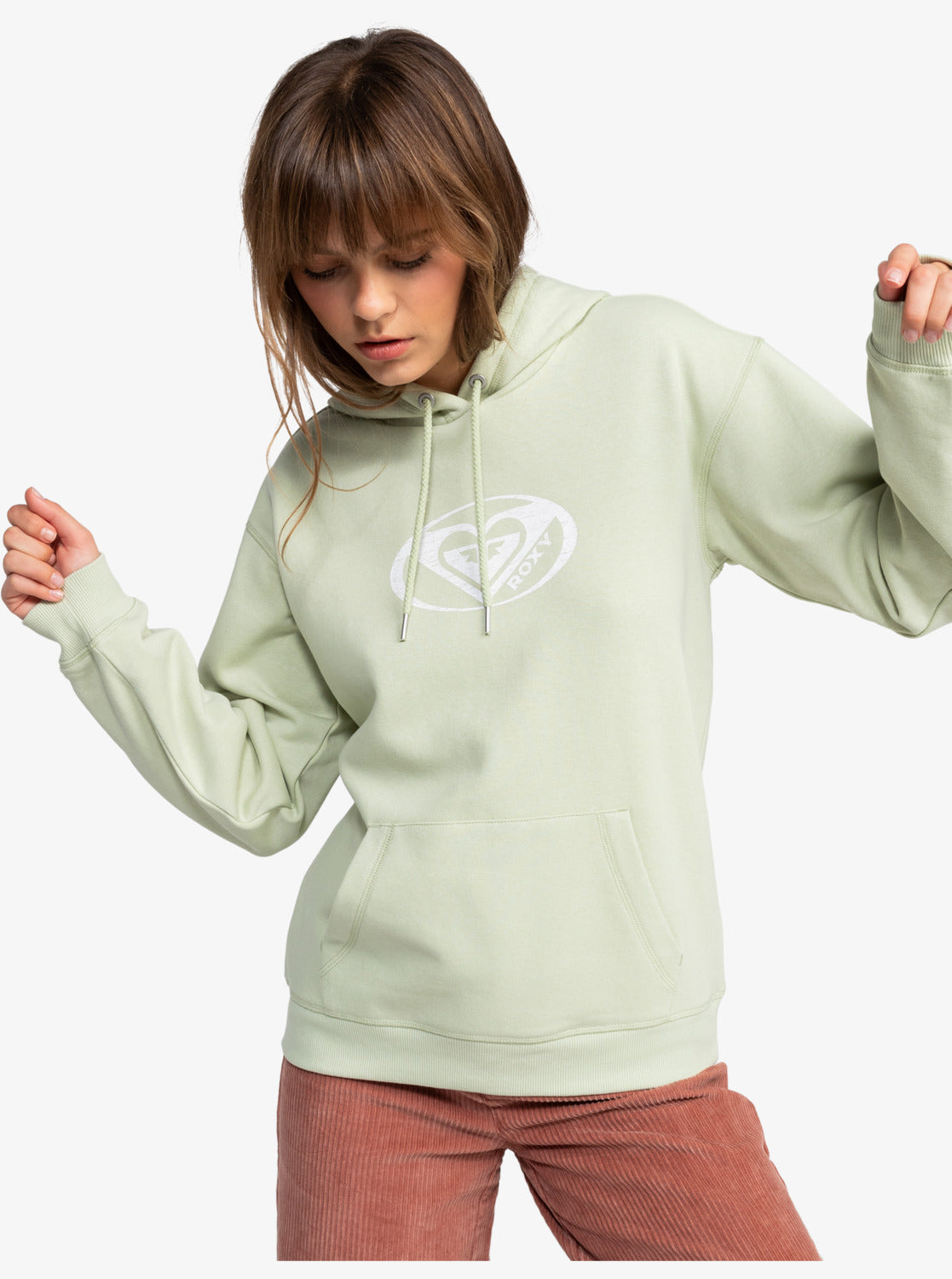 Roxy Surf Stoked Hoodie Brushed A - Laurel Green - Star Surf + Skate