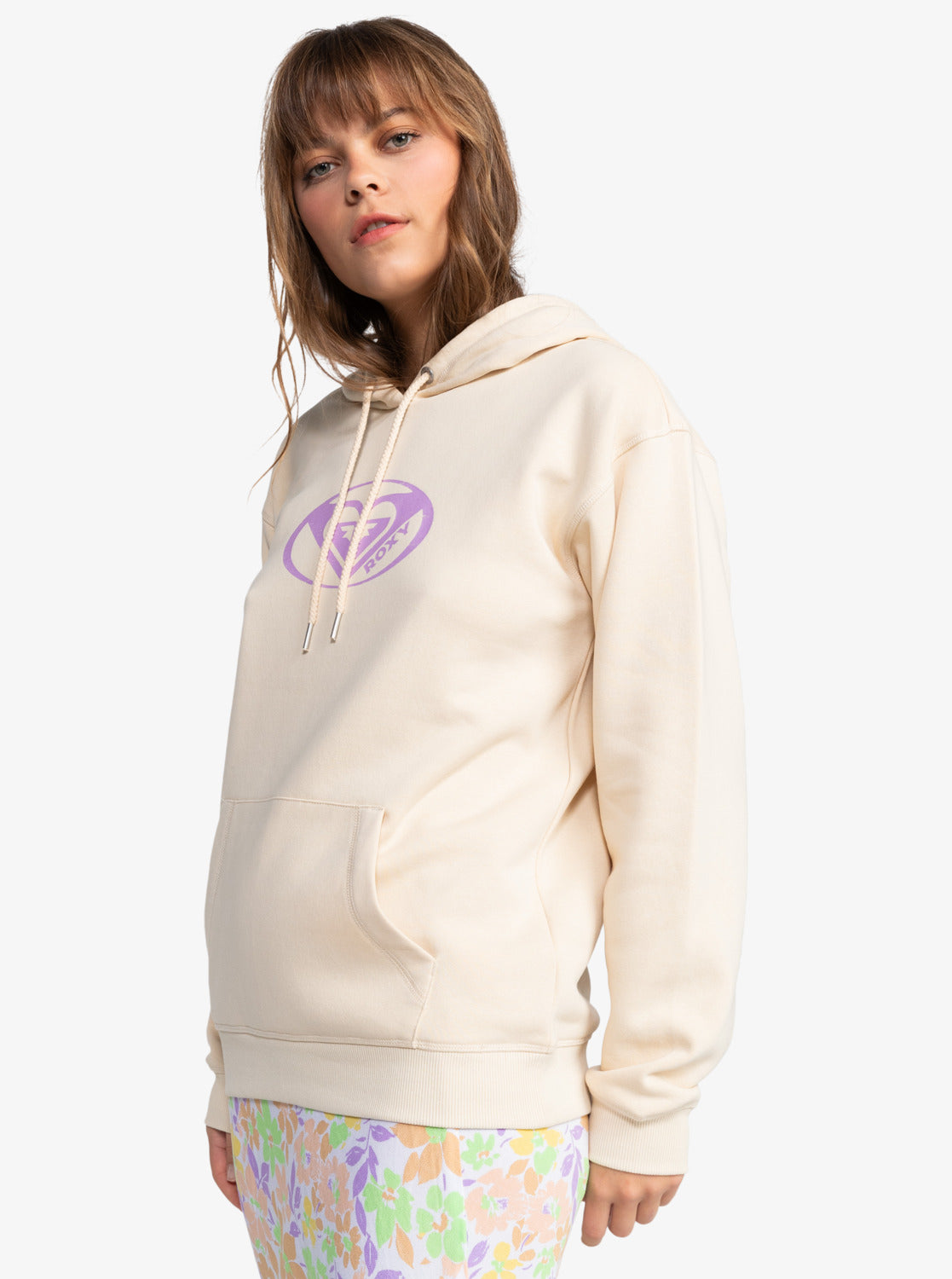 Roxy Surf Stoked Hoodie Brushed A - Tapioca - Star Surf + Skate