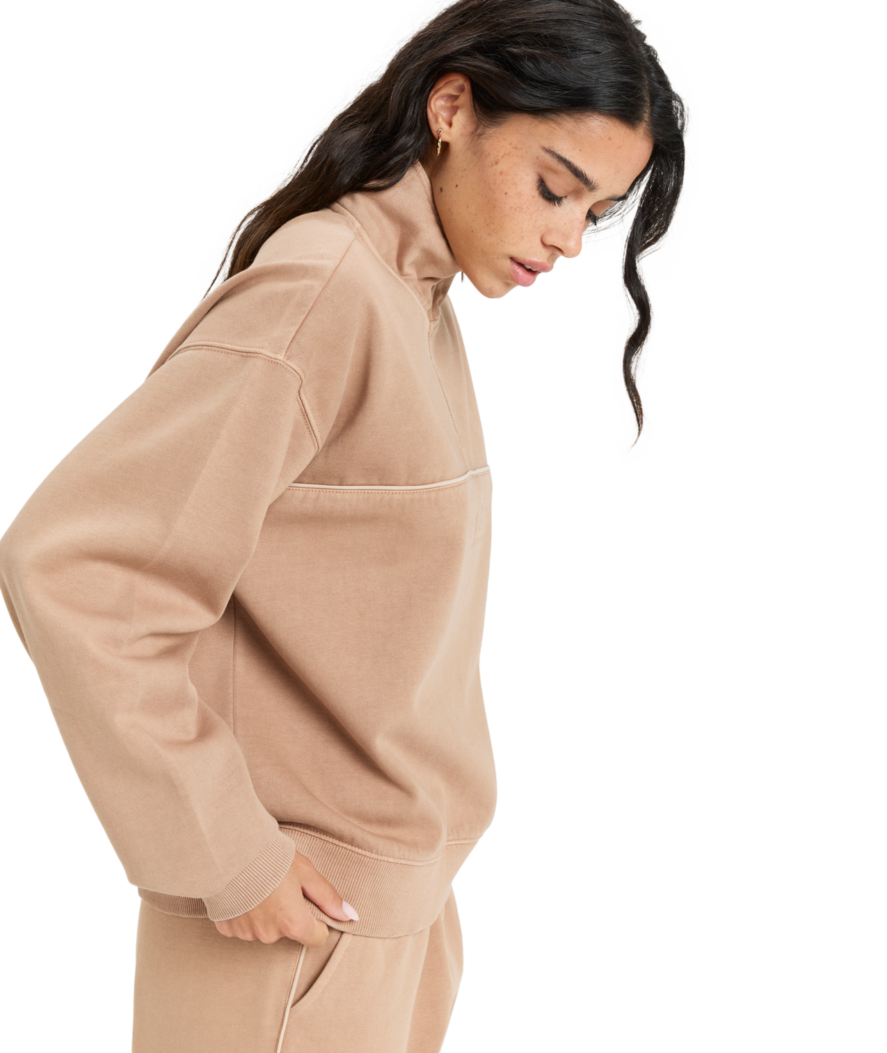 Roxy Our Town Half Zip - Portabella - Star Surf + Skate