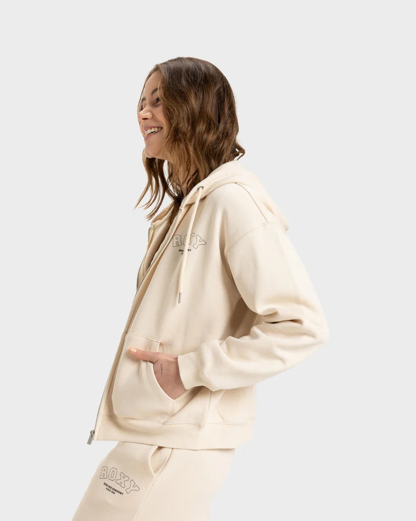 Roxy Perfect Place Zip Brushed - Parchment - Star Surf + Skate