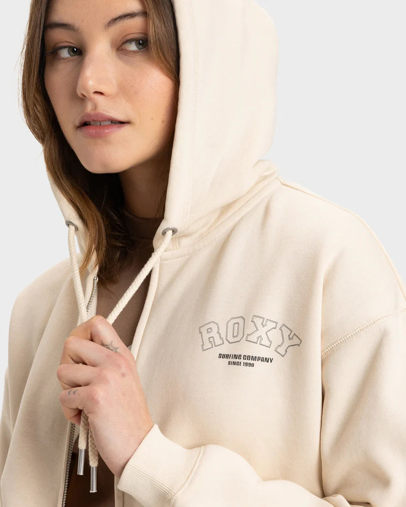 Roxy Perfect Place Zip Brushed - Parchment - Star Surf + Skate