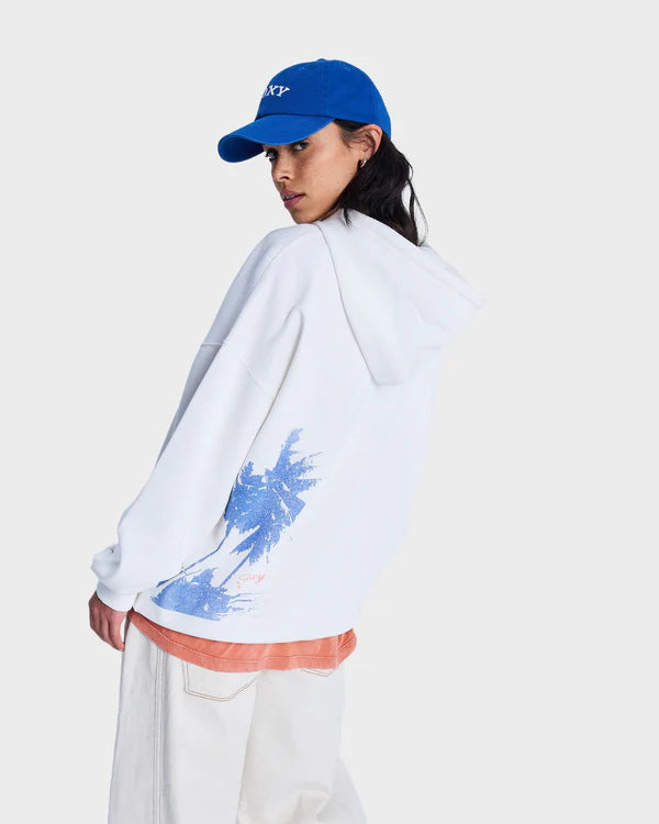 Roxy Lineup Oversized Hoodie - Coconut Milk - Star Surf + Skate