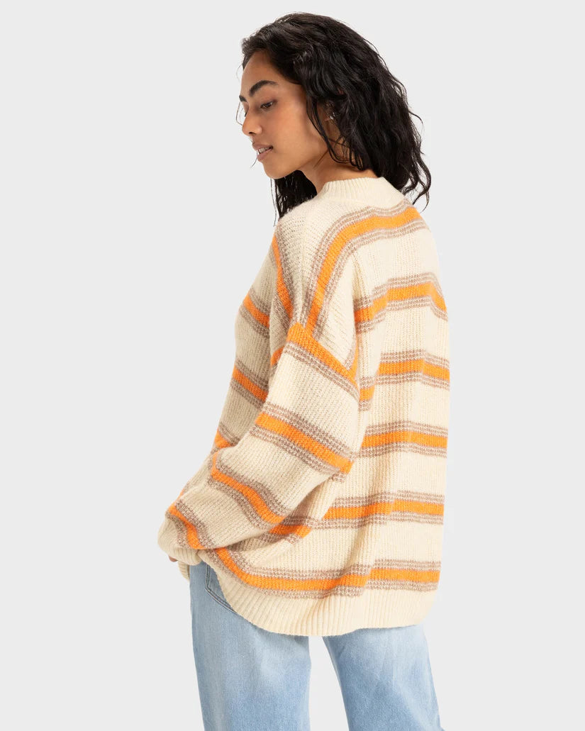Roxy Little Dume Stripe - Parchment Lucie Stripe - Star Surf + Skate