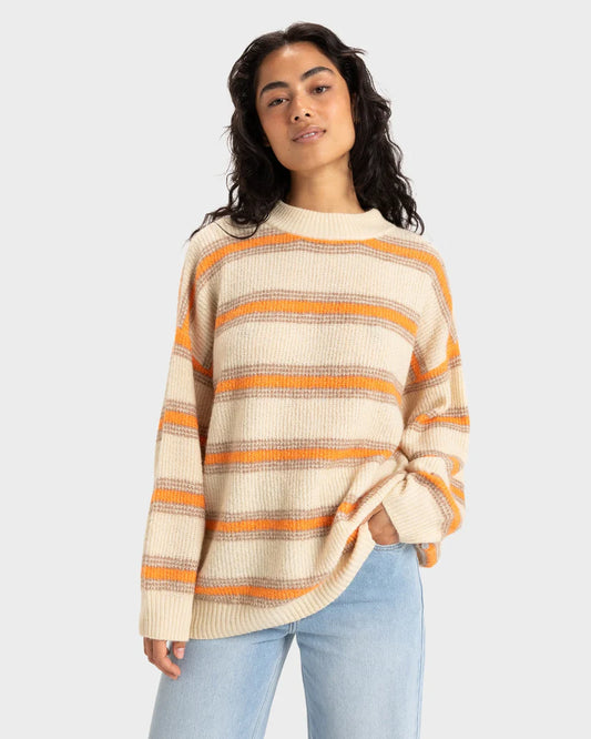Roxy Little Dume Stripe - Parchment Lucie Stripe - Star Surf + Skate