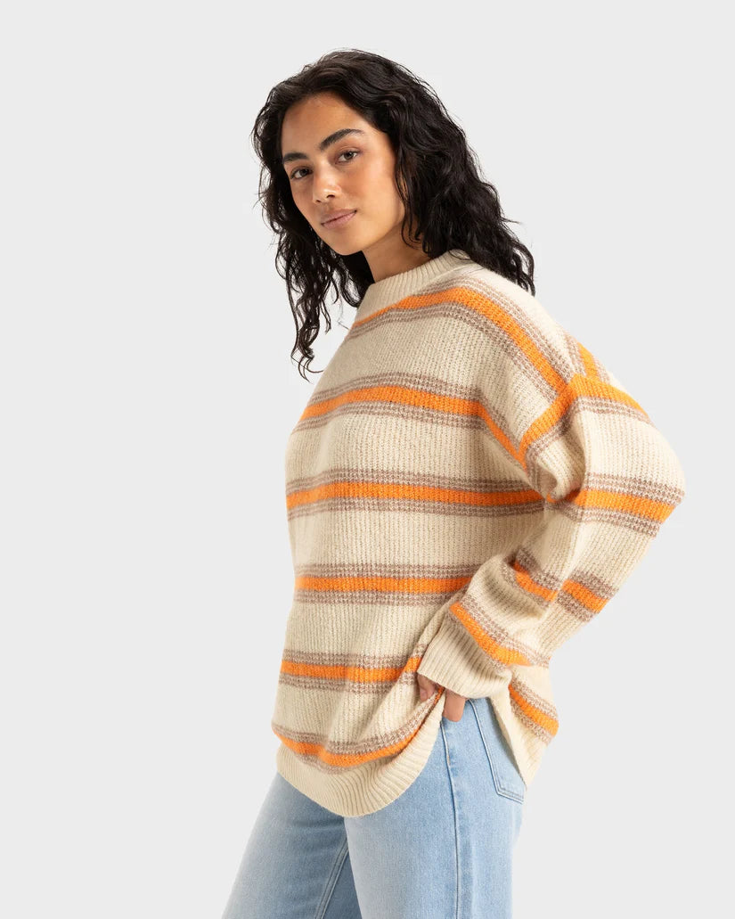 Roxy Little Dume Stripe - Parchment Lucie Stripe - Star Surf + Skate