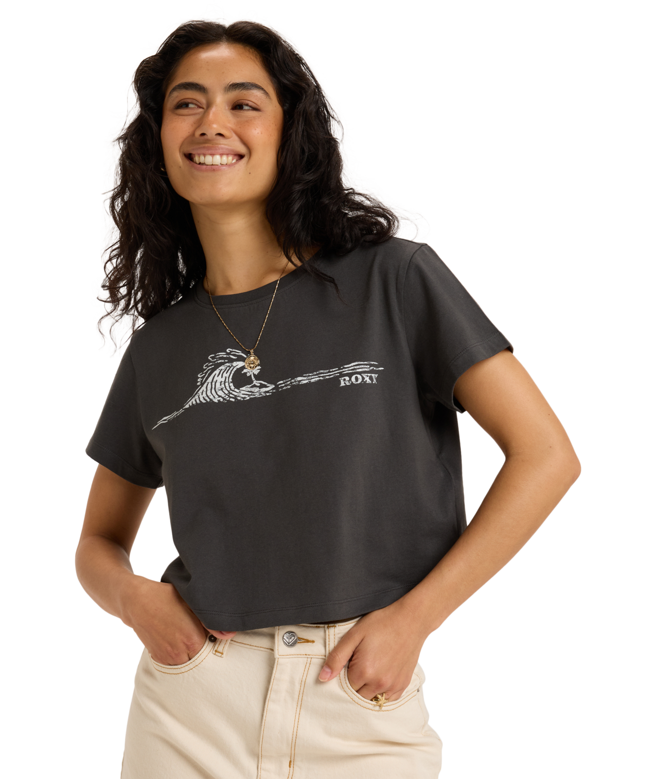 Roxy People Speak SS Tee - Phantom - Star Surf + Skate